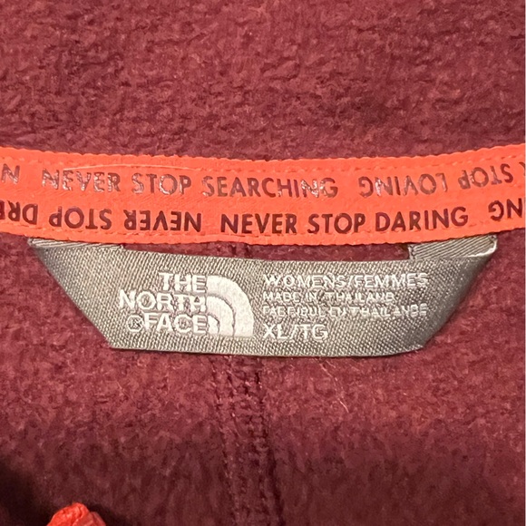 The North Face Women’s Hoodie Half Dome Full Zip XL Red Graphic Logo - Picture 10 of 11